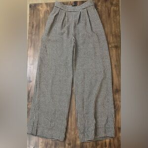 Juni Houndstooth High Waisted Trouser Pants